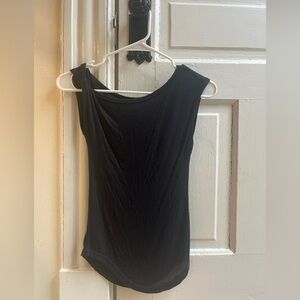 Free People Lightweight Knot Black Tank Top